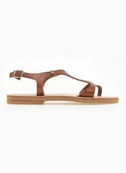 Σανδάλια δερμάτινα Ankle Strap Iris - Καφέ -The Fashion Project κατάστημα basic dermatina isia pedila 90628 7jh0