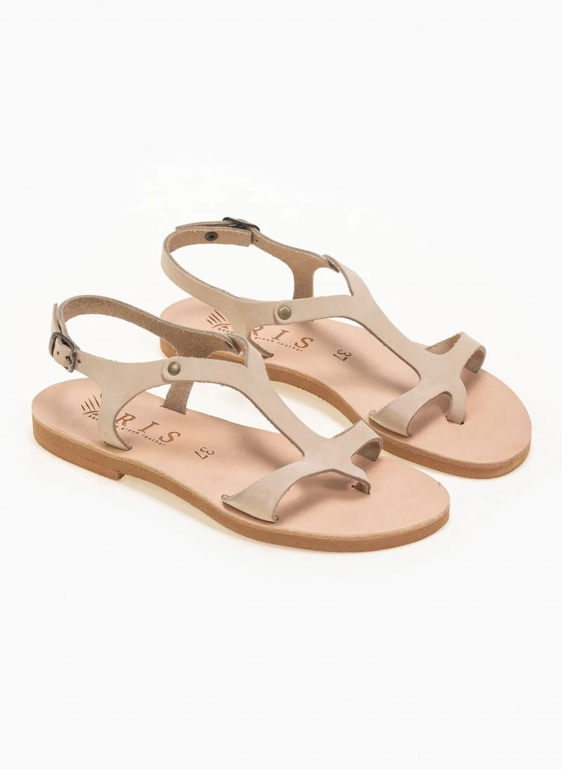 Σανδάλια δερμάτινα Ankle Strap Iris - Ζαχαρί 4 Σανδάλια δερμάτινα Ankle Strap Iris - Ζαχαρί - Image 2