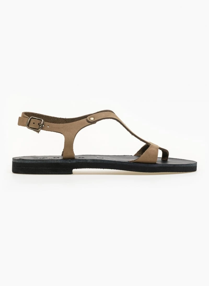 Σανδάλια δερμάτινα Ankle Strap Iris - Λαδί 6 Σανδάλια δερμάτινα Ankle Strap Iris - Λαδί - Image 4