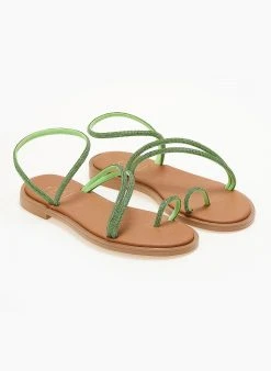 Σανδάλια δερμάτινα με Strass λουράκια Estil - Πράσινο 14 Σανδάλια δερμάτινα με Strass λουράκια Estil - Πράσινο -The Fashion Project κατάστημα dermatina estil sandalia me strass lourakia 104694 3m2t