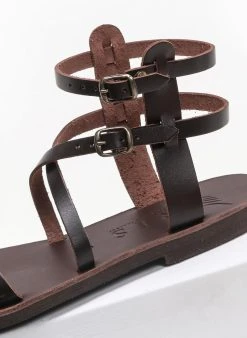 Σανδάλια δερμάτινα με πολλά λουράκια Iris - Καφέ -The Fashion Project κατάστημα dermatina gladiator sandalia me diplo desimo 90992 7n7d