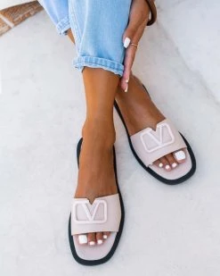 Σανδάλια δερμάτινα με αγκράφα Iris - Nude -The Fashion Project κατάστημα dermatina isia pedila me malaki sola 93878 6me5