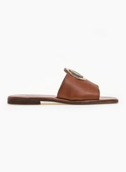 Σανδάλια δερμάτινα με μεταλλικό σχέδιο Iris - Καφέ 9 Σανδάλια δερμάτινα με μεταλλικό σχέδιο Iris - Καφέ -The Fashion Project κατάστημα dermatina kare sandalia me metallo kai v sxedio 90943 6r5h