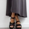 Πλατφόρμες δερμάτινες Carmela 68551 - Μαύρο -The Fashion Project κατάστημα dermatina pedila platformes 68551 100527 035y
