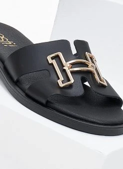 Σανδάλια δερμάτινα με αγκράφα Estil - Μαύρο 9 Σανδάλια δερμάτινα με αγκράφα Estil - Μαύρο -The Fashion Project κατάστημα dermatina sandalia estil me anoigmata 100784 7sm0