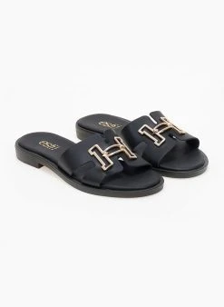 Σανδάλια δερμάτινα με αγκράφα Estil - Μαύρο 8 Σανδάλια δερμάτινα με αγκράφα Estil - Μαύρο -The Fashion Project κατάστημα dermatina sandalia estil me anoigmata 100784 zekp