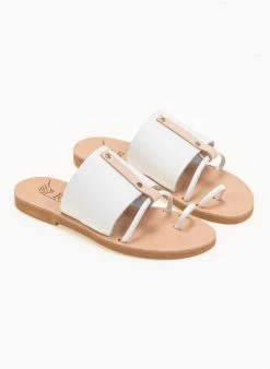 Σανδάλια δερμάτινα με διχρωμία Iris - Λευκό -The Fashion Project κατάστημα dermatina sandalia me dixrwmia 90649 4vtb