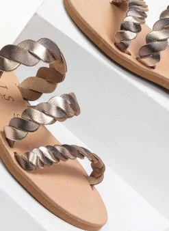 Σανδάλια δερμάτινα με πλεγμένα λουράκια Iris - Mocha 8 Σανδάλια δερμάτινα με πλεγμένα λουράκια Iris - Mocha -The Fashion Project κατάστημα dermatina sandalia me plegmena lourakia 90614 b3ga