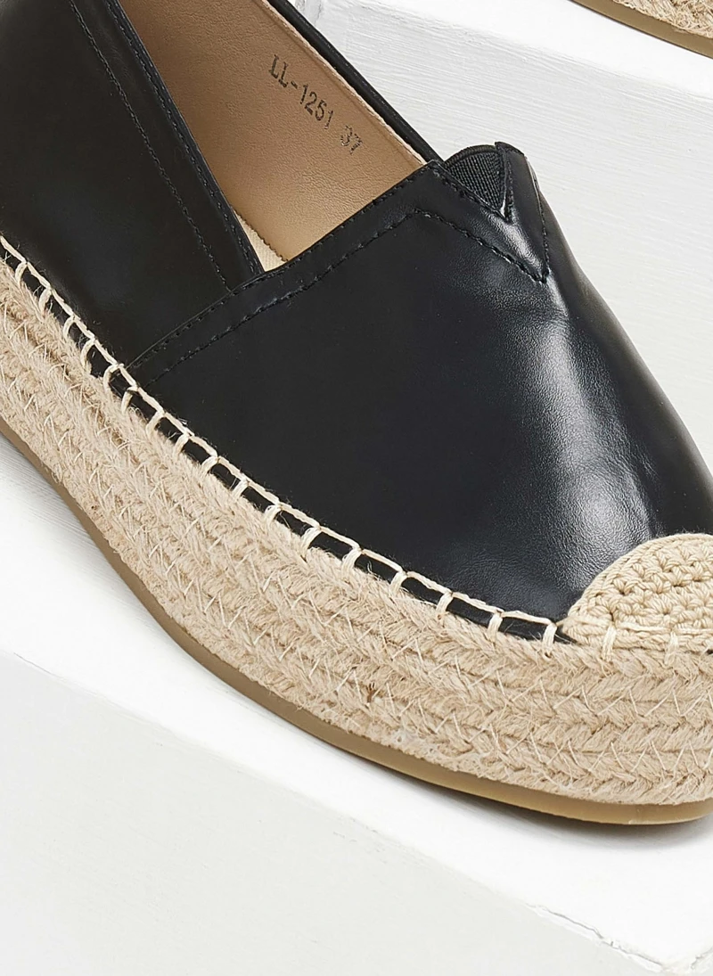 The Fashion Project Εσπαντρίγιες δερματίνη με σχοίνινη σόλα - Μαύρο 8 The Fashion Project Εσπαντρίγιες δερματίνη με σχοίνινη σόλα - Μαύρο - Image 6