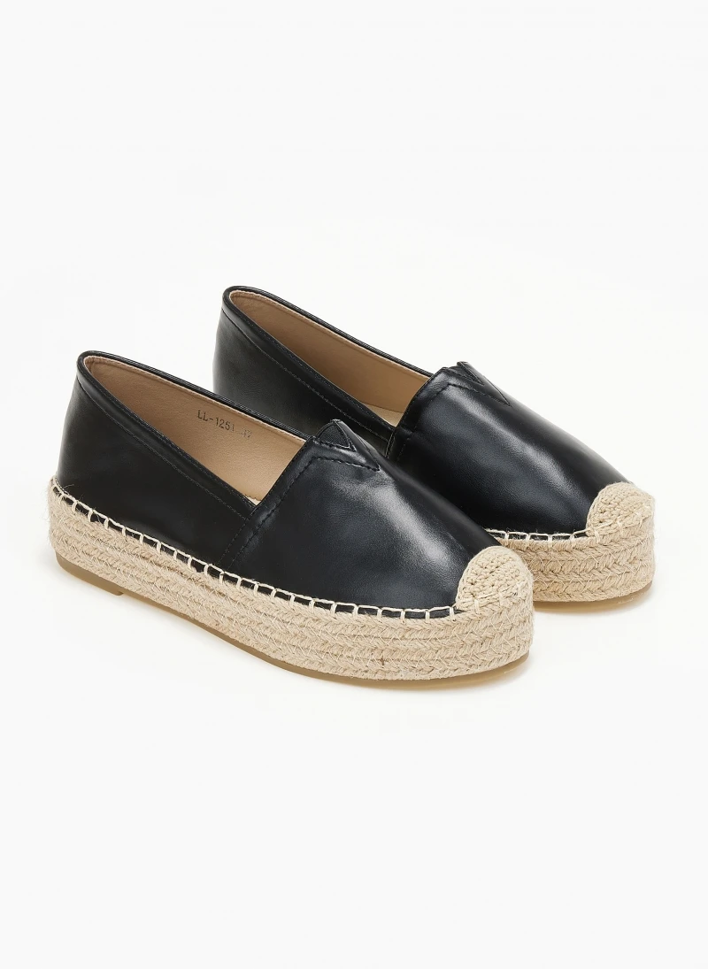 The Fashion Project Εσπαντρίγιες δερματίνη με σχοίνινη σόλα - Μαύρο 7 The Fashion Project Εσπαντρίγιες δερματίνη με σχοίνινη σόλα - Μαύρο - Image 5