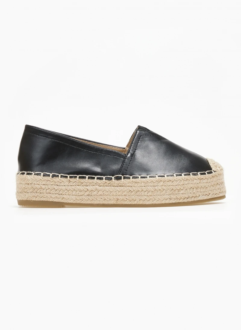 The Fashion Project Εσπαντρίγιες δερματίνη με σχοίνινη σόλα - Μαύρο 4 The Fashion Project Εσπαντρίγιες δερματίνη με σχοίνινη σόλα - Μαύρο - Image 2