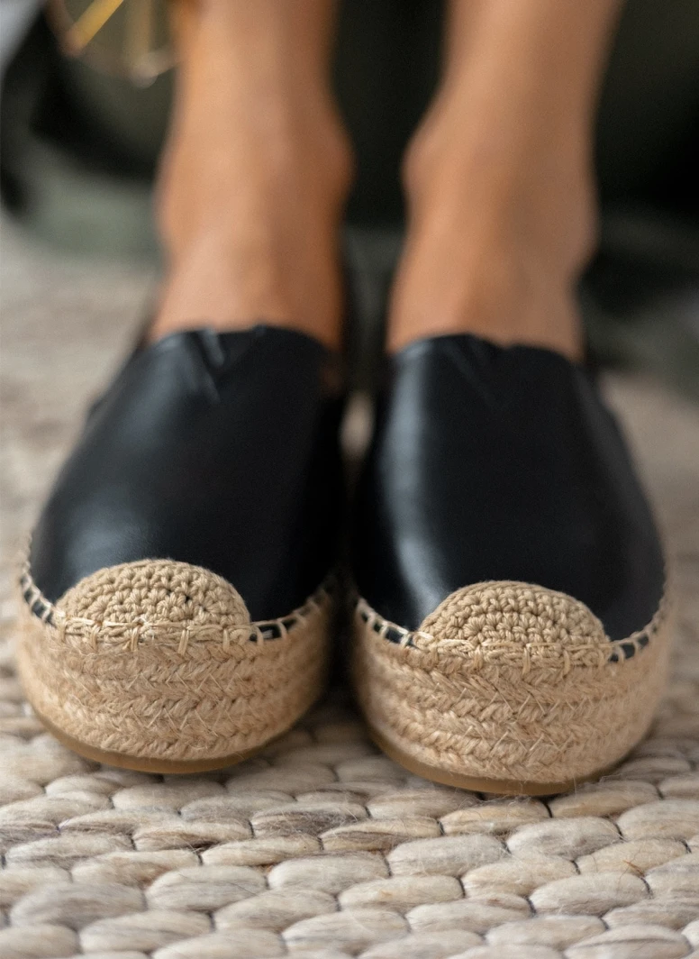 The Fashion Project Εσπαντρίγιες δερματίνη με σχοίνινη σόλα - Μαύρο 9 The Fashion Project Εσπαντρίγιες δερματίνη με σχοίνινη σόλα - Μαύρο - Image 7