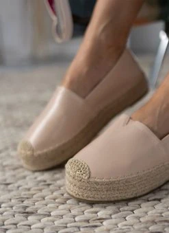 The Fashion Project Εσπαντρίγιες δερματίνη με σχοίνινη σόλα - Nude -The Fashion Project κατάστημα espantrigies dermatini me sxoinini sola 110523 e8ig