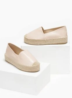 The Fashion Project Εσπαντρίγιες δερματίνη με σχοίνινη σόλα - Nude -The Fashion Project κατάστημα espantrigies dermatini me sxoinini sola 110523 jy9g