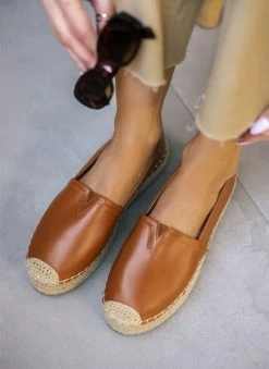 The Fashion Project Εσπαντρίγιες δερματίνη με σχοίνινη σόλα - Ταμπά -The Fashion Project κατάστημα espantrigies dermatini me sxoinini sola 110524 xa1e