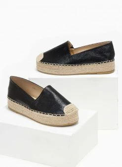 The Fashion Project Εσπαντρίγιες μεταλιζέ δίπατες - Μαύρο -The Fashion Project κατάστημα espantrigies metalize dipates 110637 r8cm