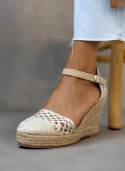 Xti Footwear Εσπαντρίγιες Platform με πλεκτό σχέδιο Xti 140959 - Μπεζ