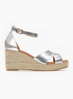 The Fashion Project Εσπαντρίγιες Platform με χιαστί φάσα - Ασημί