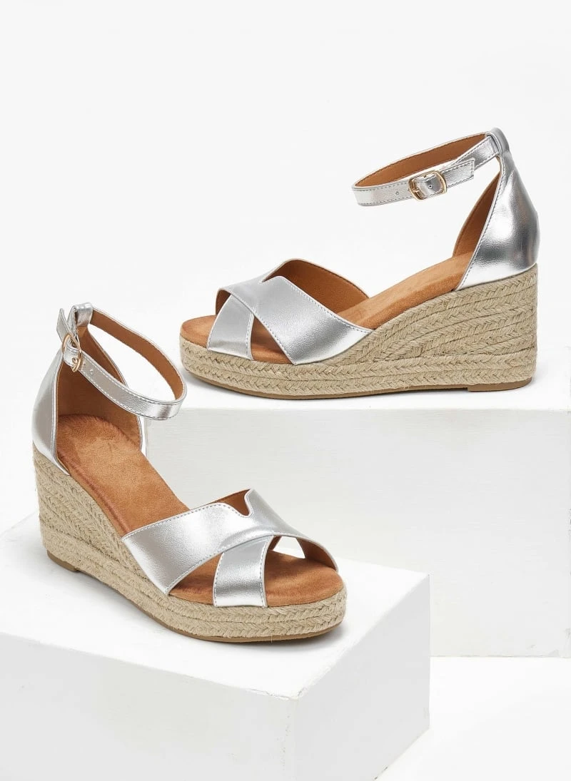 The Fashion Project Εσπαντρίγιες Platform με χιαστί φάσα - Ασημί 4 The Fashion Project Εσπαντρίγιες Platform με χιαστί φάσα - Ασημί - Image 2