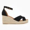 The Fashion Project Εσπαντρίγιες Platform Suede με χιαστί φάσα - Μαύρο -The Fashion Project κατάστημα espantrigies platform suede me xiasti fasa 110734 a0tu
