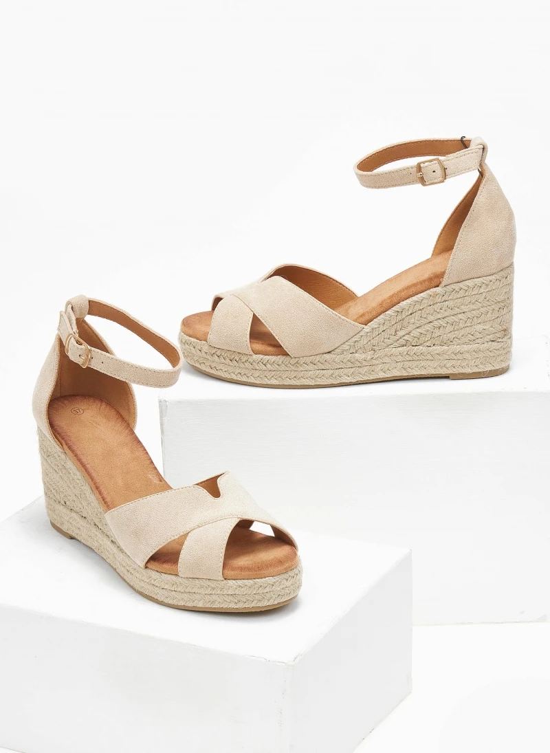 The Fashion Project Εσπαντρίγιες Platform Suede με χιαστί φάσα - Μπεζ 5 The Fashion Project Εσπαντρίγιες Platform Suede με χιαστί φάσα - Μπεζ - Image 3