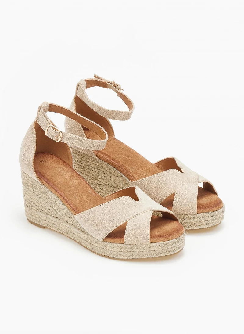The Fashion Project Εσπαντρίγιες Platform Suede με χιαστί φάσα - Μπεζ 4 The Fashion Project Εσπαντρίγιες Platform Suede με χιαστί φάσα - Μπεζ - Image 2