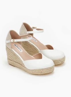 The Fashion Project Εσπαντρίγιες Platforms με μπαρέτα - Λευκό -The Fashion Project κατάστημα espantrigies platforms me mpareta 110827 auwt