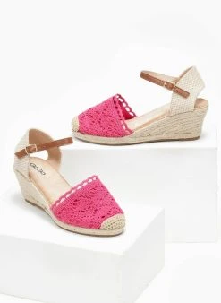 The Fashion Project Εσπαντρίγιες Platforms με μπαρέτα - Φούξια -The Fashion Project κατάστημα espantrigies platforms me mpareta 111001 hjwk