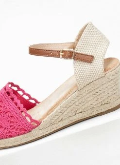 The Fashion Project Εσπαντρίγιες Platforms με μπαρέτα - Φούξια -The Fashion Project κατάστημα espantrigies platforms me mpareta 111001 kj3d