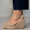 The Fashion Project Εσπαντρίγιες Platforms με μπαρέτα - Μπεζ -The Fashion Project κατάστημα espantrigies platforms me mpareta 111318 066k