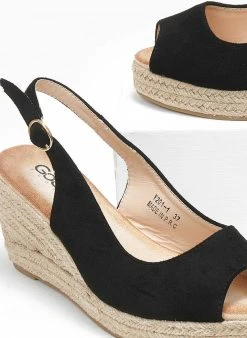 The Fashion Project Εσπαντρίγιες Platforms Peep Toe Suede - Μαύρο 8 The Fashion Project Εσπαντρίγιες Platforms Peep Toe Suede - Μαύρο -The Fashion Project κατάστημα espantrigies platforms peep toe suede 110940 h6kr