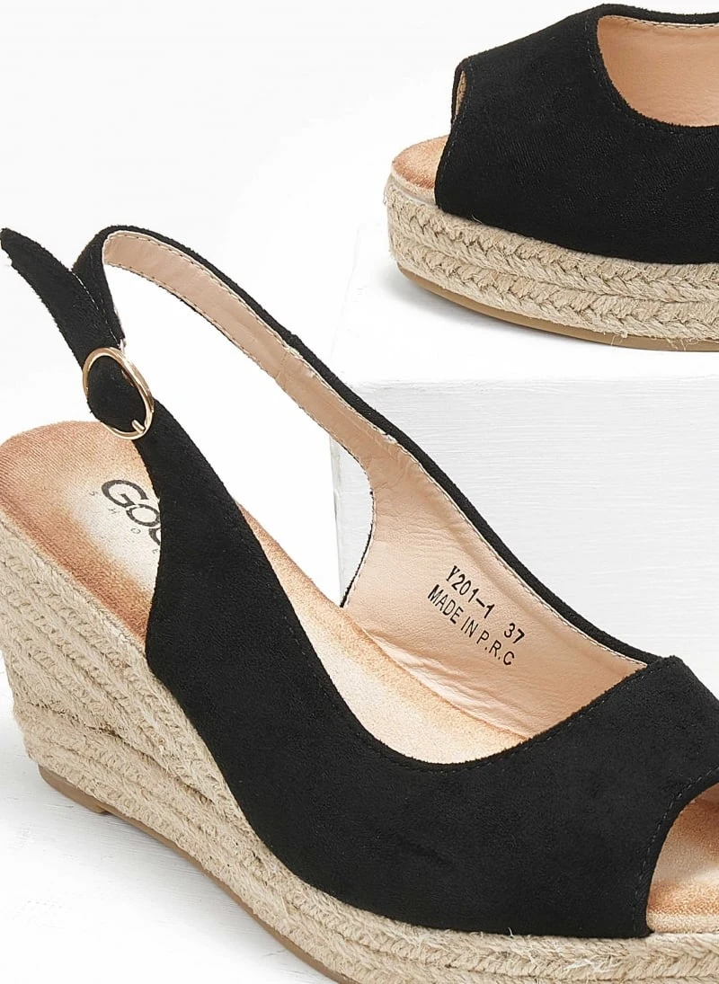 The Fashion Project Εσπαντρίγιες Platforms Peep Toe Suede - Μαύρο 5 The Fashion Project Εσπαντρίγιες Platforms Peep Toe Suede - Μαύρο - Image 3