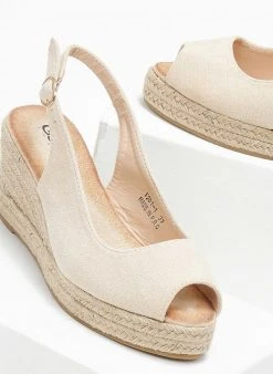 The Fashion Project Εσπαντρίγιες Platforms Peep Toe Suede - Μπεζ -The Fashion Project κατάστημα espantrigies platforms peep toe suede 110941 bdav