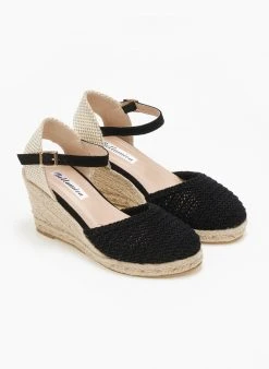 The Fashion Project Εσπαντρίγιες Platforms πλεκτές - Μαύρο -The Fashion Project κατάστημα espantrigies platforms plektes 111137 ay9d