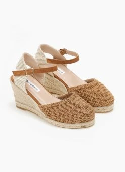 The Fashion Project Εσπαντρίγιες Platforms πλεκτές - Κάμελ -The Fashion Project κατάστημα espantrigies platforms plektes 111139 a3pa
