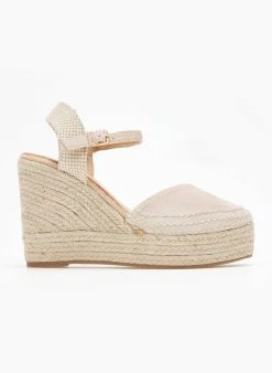 The Fashion Project Εσπαντρίγιες Platforms Suede με μπαρέτα - Μπεζ