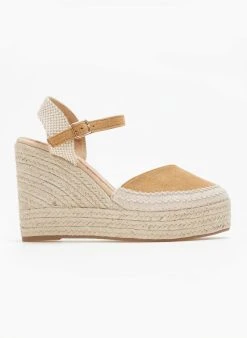 The Fashion Project Εσπαντρίγιες Platforms Suede με μπαρέτα - Κάμελ