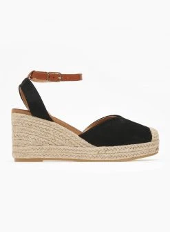 The Fashion Project Εσπαντρίγιες Platforms Suede με μπαρέτα - Μαύρο