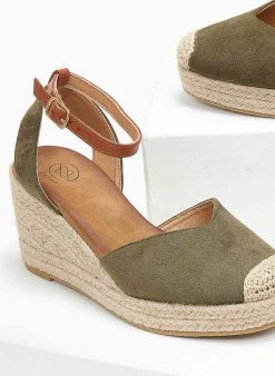 The Fashion Project Εσπαντρίγιες Platforms Suede με μπαρέτα - Λαδί -The Fashion Project κατάστημα espantrigies platforms suede me mpareta 111683 xxua
