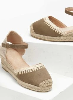 TFP Εσπαντρίγιες Platforms Suede με μπαρέτα - Χακί -The Fashion Project κατάστημα espantrigies platforms suede me mpareta 111685 mkfu