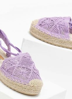 The Fashion Project Εσπαντρίγιες πλεκτές Lake Up - Μωβ -The Fashion Project κατάστημα espantrigies plektes lake up 110949 2i1l