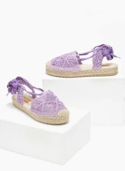 The Fashion Project Εσπαντρίγιες πλεκτές Lake Up - Μωβ -The Fashion Project κατάστημα espantrigies plektes lake up 110949 rfde