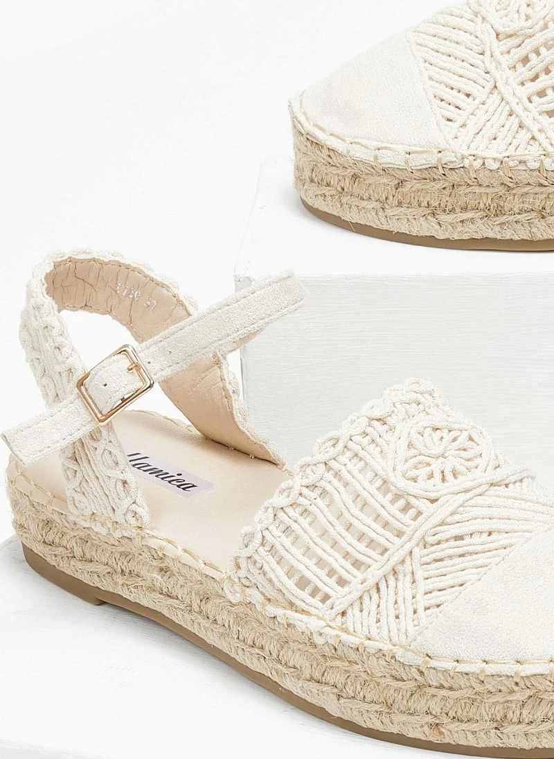 The Fashion Project Εσπαντρίγιες πλεκτές με μπαρέτα - Μπεζ 4 The Fashion Project Εσπαντρίγιες πλεκτές με μπαρέτα - Μπεζ - Image 2