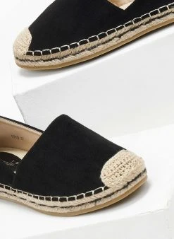 The Fashion Project Εσπαντρίγιες Suede - Μαύρο -The Fashion Project κατάστημα espantrigies suede 110632 vkba