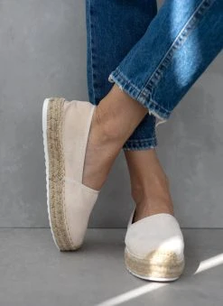 The Fashion Project Εσπαντρίγιες Suede με εξωτερική ραφή - Μπεζ