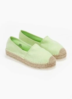 The Fashion Project Εσπαντρίγιες Suede με εξωτερική ραφή - Lime -The Fashion Project κατάστημα espantrigies suede me ekswteriki rafi 111040 jkox