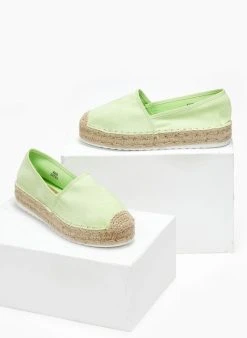 The Fashion Project Εσπαντρίγιες Suede με εξωτερική ραφή - Lime -The Fashion Project κατάστημα espantrigies suede me ekswteriki rafi 111040 opgr