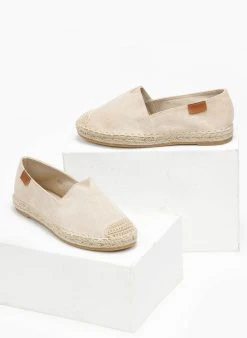 The Fashion Project Εσπαντρίγιες Suede με εξωτερική ραφή - Μπεζ -The Fashion Project κατάστημα espantrigies suede me ekswteriki rafi 111663 ami7