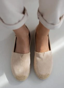 The Fashion Project Εσπαντρίγιες Suede με εξωτερική ραφή - Μπεζ -The Fashion Project κατάστημα espantrigies suede me ekswteriki rafi 111663 m8hv