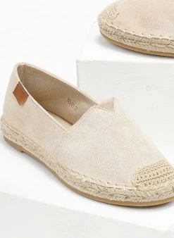 The Fashion Project Εσπαντρίγιες Suede με εξωτερική ραφή - Μπεζ -The Fashion Project κατάστημα espantrigies suede me ekswteriki rafi 111663 xm4r